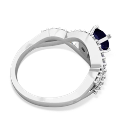 Thumbnail for Sapphire Diamond Twist 14K White Gold ring R26406RD - front view