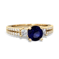 Thumbnail for Sapphire Engagement 14K Yellow Gold ring R26436RD - top view
