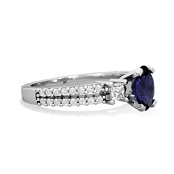 Sapphire Engagement 14K White Gold ring R26437VL