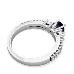 Sapphire Classic 5Mm Round Engagement 14K White Gold ring R26435RD