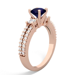 Sapphire Classic 6Mm Round Engagement 14K Rose Gold ring R26436RD