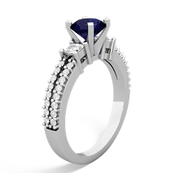 Sapphire Classic 6Mm Round Engagement 14K White Gold ring R26436RD