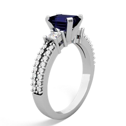 Sapphire Classic 7X5mm Emerald-Cut Engagement 14K White Gold ring R26437EM