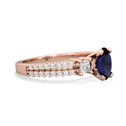 Sapphire Classic 7X5mm Oval Engagement 14K Rose Gold ring R26437VL