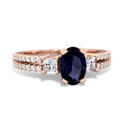 Sapphire Classic 7X5mm Oval Engagement 14K Rose Gold ring R26437VL