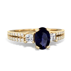 Sapphire Classic 7X5mm Oval Engagement 14K Yellow Gold ring R26437VL