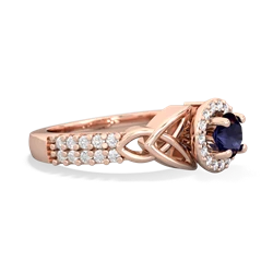 Sapphire Celtic Knot Halo 14K Rose Gold ring R26445RH
