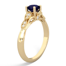 Thumbnail for Sapphire Antique Elegance 14K Yellow Gold ring R3100 - side view