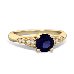 Thumbnail for Sapphire Antique Elegance 14K Yellow Gold ring R3100 - top view
