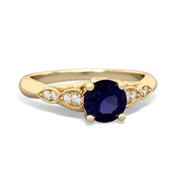 Sapphire Antique Elegance 14K Yellow Gold ring R3100