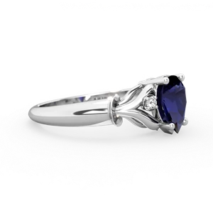 Sapphire Precious Pear 14K White Gold ring R0826