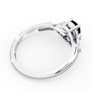 Sapphire Precious Pear 14K White Gold ring R0826