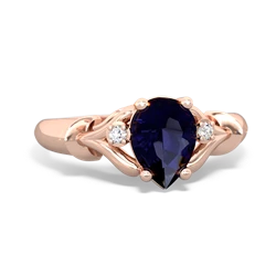 Sapphire Precious Pear 14K Rose Gold ring R0826