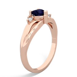 Sapphire Split Band Swirl 14K Rose Gold ring R2130