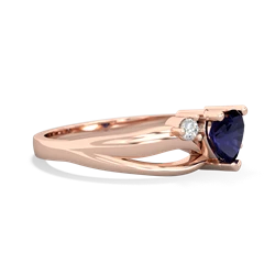 Sapphire Split Band Swirl 14K Rose Gold ring R2130