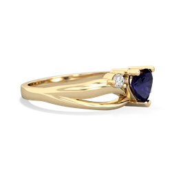 Sapphire Split Band Swirl 14K Yellow Gold ring R2130