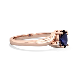 Sapphire Elegant Swirl 14K Rose Gold ring R2173