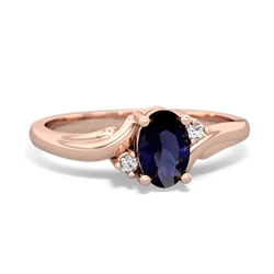 Sapphire Elegant Swirl 14K Rose Gold ring R2173