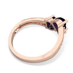 Sapphire Snuggling Hearts 14K Rose Gold ring R2178