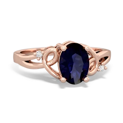 Sapphire Swirls 14K Rose Gold ring R2347