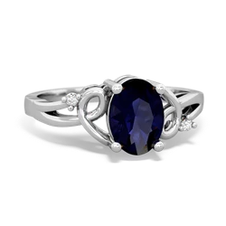 Sapphire Swirls 14K White Gold ring R2347