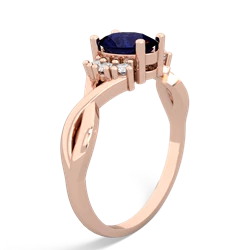 Sapphire Victorian Twist 14K Rose Gold ring R2497