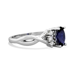 Sapphire Victorian Twist 14K White Gold ring R2497