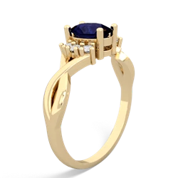 Sapphire Victorian Twist 14K Yellow Gold ring R2497