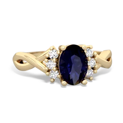 Sapphire Victorian Twist 14K Yellow Gold ring R2497