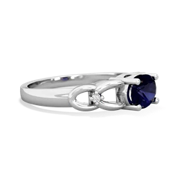 Sapphire Links 14K White Gold ring R4032