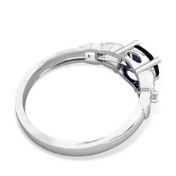 Sapphire Links 14K White Gold ring R4032