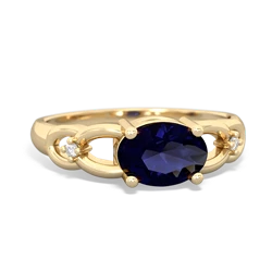 Sapphire Links 14K Yellow Gold ring R4032