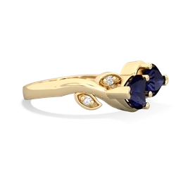 Sapphire Floral Elegance 14K Yellow Gold ring R5790