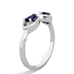 Sapphire Infinity 14K White Gold ring R5050