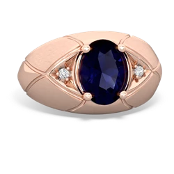 Sapphire Men's Crossroads 14K Rose Gold ring R0361