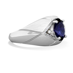 Sapphire Men's Crossroads 14K White Gold ring R0361