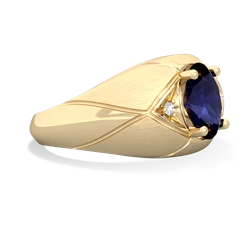 Sapphire Men's Crossroads 14K Yellow Gold ring R0361