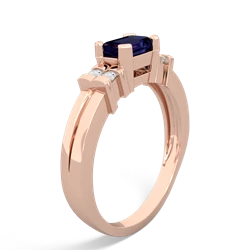 Sapphire Art Deco East-West 14K Rose Gold ring R2590