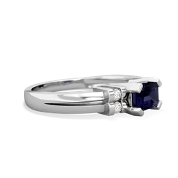 Sapphire Art Deco East-West 14K White Gold ring R2590