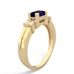 Sapphire Art Deco East-West 14K Yellow Gold ring R2590