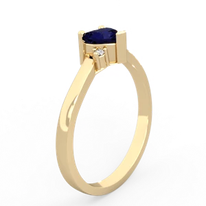 Sapphire Delicate Heart 14K Yellow Gold ring R0203