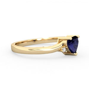 Sapphire Delicate Heart 14K Yellow Gold ring R0203