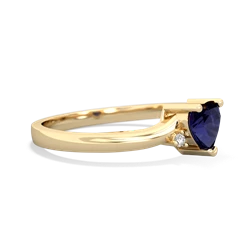 Sapphire Delicate Heart 14K Yellow Gold ring R0203