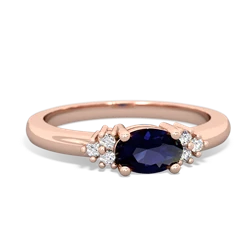 Sapphire Simply Elegant East-West 14K Rose Gold ring R2480