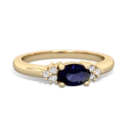 Sapphire Simply Elegant East-West 14K Yellow Gold ring R2480