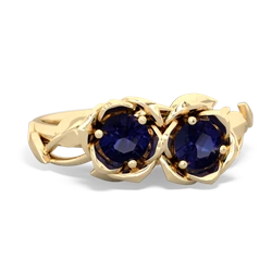 Sapphire Rose Garden 14K Yellow Gold ring R5510