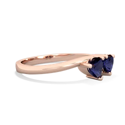 Sapphire Sweethearts 14K Rose Gold ring R5260