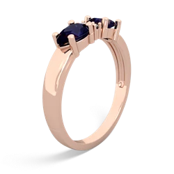 Sapphire Pear Bowtie 14K Rose Gold ring R0865