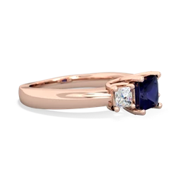 Thumbnail for Sapphire Three Stone Trellis 14K Rose Gold ring R4015 - hand 1 view