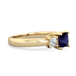 Sapphire Three Stone Trellis 14K Yellow Gold ring R4015